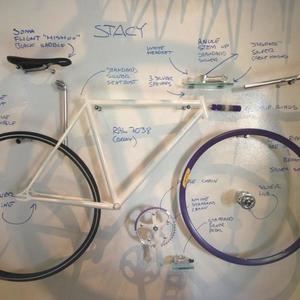 2013 Mission Bicycles Custom, no wording. Purple chain and purple wheel rims Silver or Gray and P...