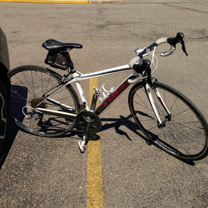 2015 Trek Domaine 5.2 C WSD Silver, gray or bare metal and White