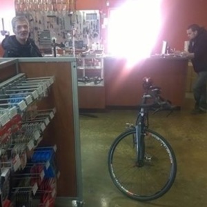 Thief (left) who was riding the bike