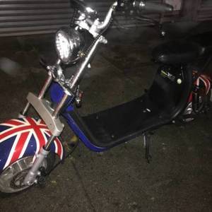 2020 Electric Bike United Kingdom Flag Red and Blue