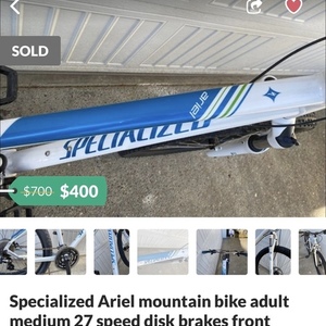 2009 Specialized Ariel White and Teal