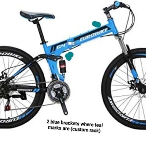 Eurobike Folding Mountain Bike Blue