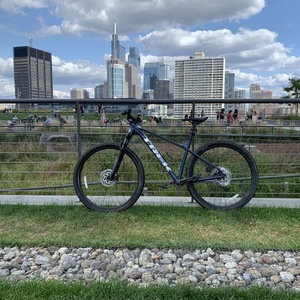 2021 Trek Blue and Silver, gray or bare metal