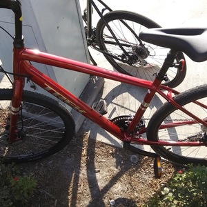 2021 Trek Verve 2 Red and Silver, gray or bare metal