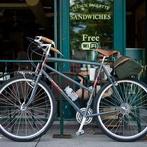 2011 Rivendell Bicycle Works Hunqapillar Silver, gray or bare metal and Red