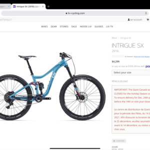 2016 Giant LIv Intrigue SX Teal