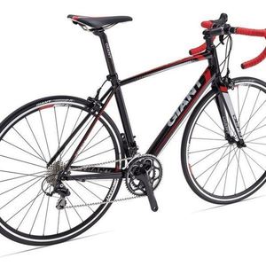 2014 Giant Defy Composite 1 Black, Red, and Stickers tape or other cover-up