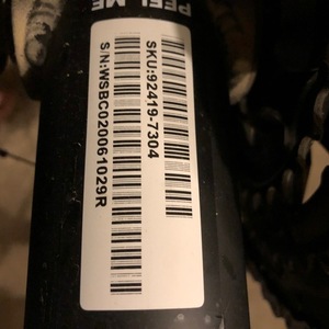 2019 Specialized 92419-7304 Black and Silver, gray or bare metal