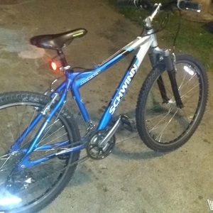 Schwinn 26 sidewinder Silver, gray or bare metal and Blue