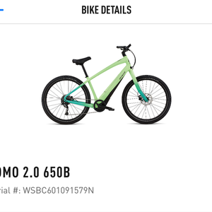 2018 Specialized Como 2.0 E-Bike Green and Blue
