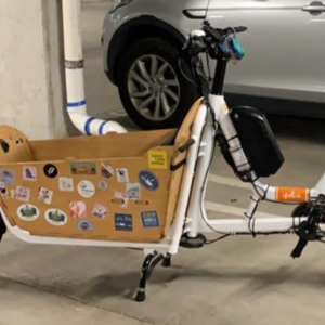 Yuba Supermarché cargo bike (front storage) White and Orange