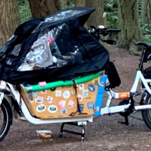 Yuba Supermarché cargo bike (front storage) White and Orange