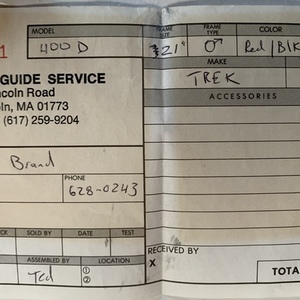 1988 Trek 400D Red and Black