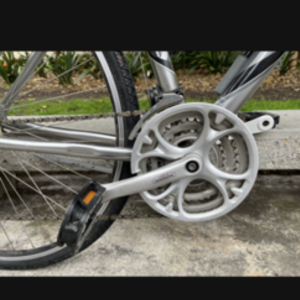 2009 Trek 7200 Silver, gray or bare metal and Black