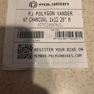 2021 Polygon Vander N7 Silver, gray or bare metal