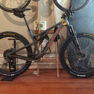 2016 Santa Cruz Tallboy CC Silver, gray or bare metal and Orange