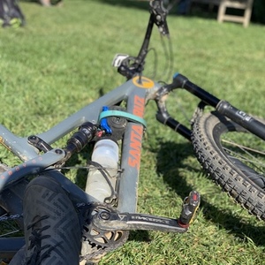 2016 Santa Cruz Tallboy CC Silver, gray or bare metal and Orange