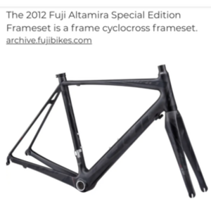 2012 Fuji Altamira Special Edition Frameset Black