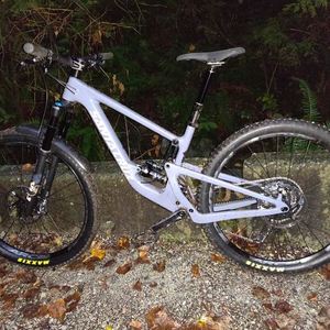 2021 Santa Cruz Megatower C Silver, gray or bare metal, Purple, and Black