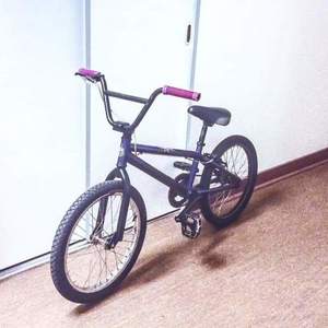 Haro BMX Purple, Blue, and Black