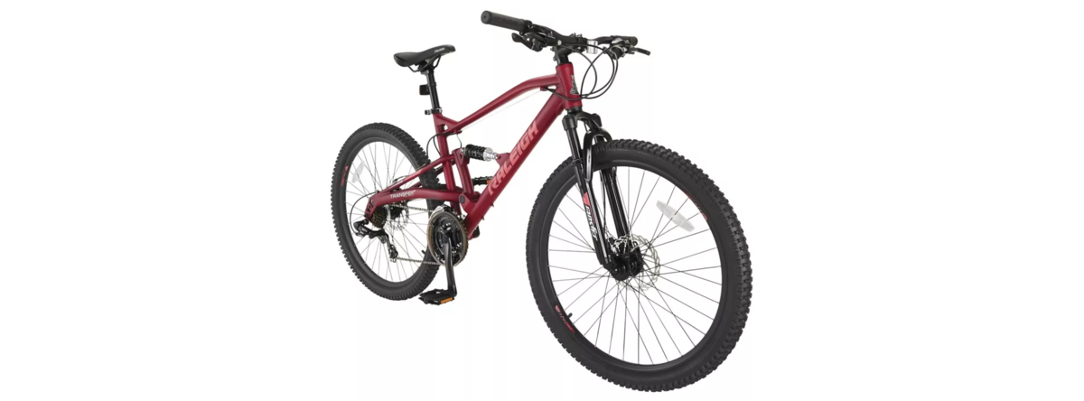 raleigh tracker dual suspension mountain bike red 26 in