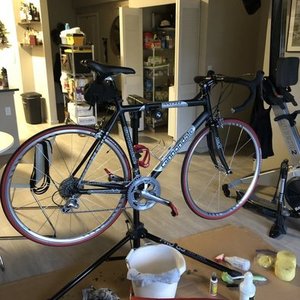 2006 Cannondale CAAD8 Silver, gray or bare metal and Black