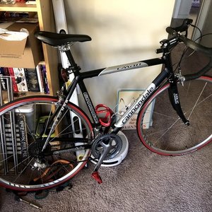 2006 Cannondale CAAD8 Silver, gray or bare metal and Black