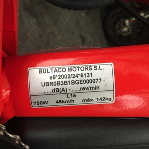2016 Bultaco Bultaco Brinco RE Red and White