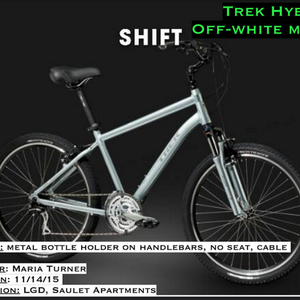 Trek Hybrid Silver or Gray and Black