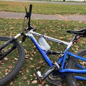 2007 Giant Anthem 2 Silver, gray or bare metal and Blue