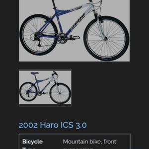 2002 Haro 2002 Haro ICS 3.0 Blue and Silver, gray or bare metal