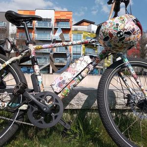 2021 Rad Power Bikes Rad Mission Stickers tape or other cover-up and Silver, gray or bare metal