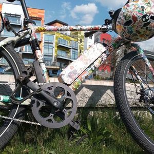 2021 Rad Power Bikes Rad Mission Stickers tape or other cover-up and Silver, gray or bare metal