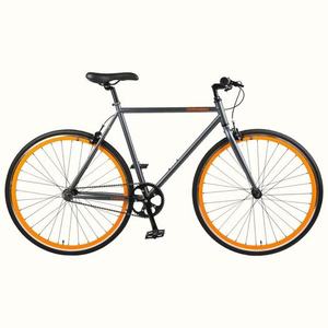2021 Retrospec fixed gear Silver, gray or bare metal and Orange