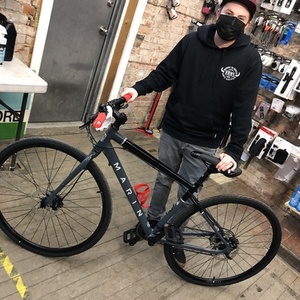 2020 Marin Bikes Presidio 1 Silver, gray or bare metal and Red