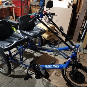 Worksman Cycles tandem Blue