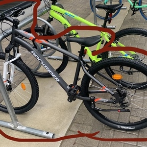 2021 Decathlon ST 120 Silver, gray or bare metal and Orange
