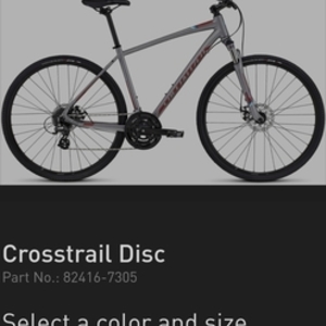 Specialized Crosstrail Disc Silver, gray or bare metal