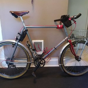1983 Specialized Stumpjumper Silver, gray or bare metal and Red