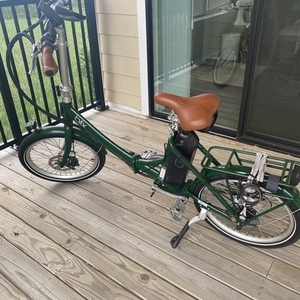 2020 Blix Vica + electric folding bike Green