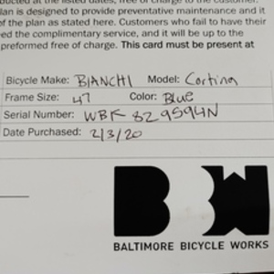 2020 Bianchi Cortina Blue
