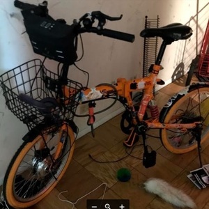 2018 Blue KS Shinewood with ECO Swytch Kit ORANGE Shinewood Folding Bike BASKET... Orange