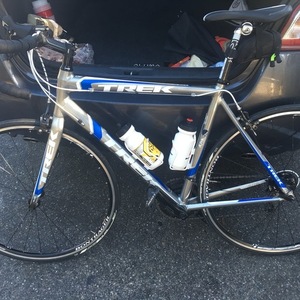 2011 Trek 2.1 Silver, gray or bare metal and Blue