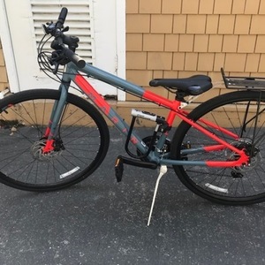 2021 Marin Bikes Fairfax1 Silver, gray or bare metal and Red
