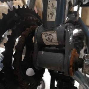 Huffy Silver, gray or bare metal and Blue