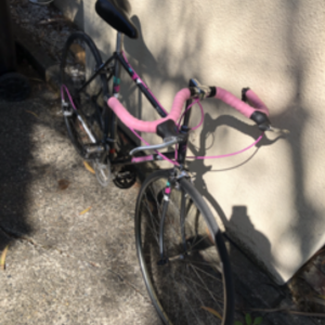1989 Panasonic Dx3000 Silver, gray or bare metal, Pink, and Teal