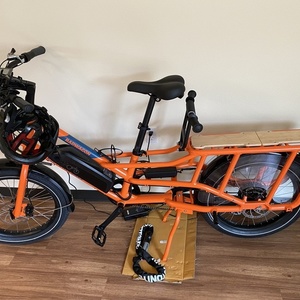 2021 Rad Power Bikes RadWagon 4 cargo bike (rear storage) Orange