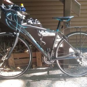 Raleigh Silver, gray or bare metal, Black, and Blue