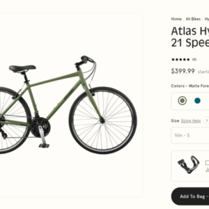 Retrospec Atlas Hybrid Bike - 21 Speed Green