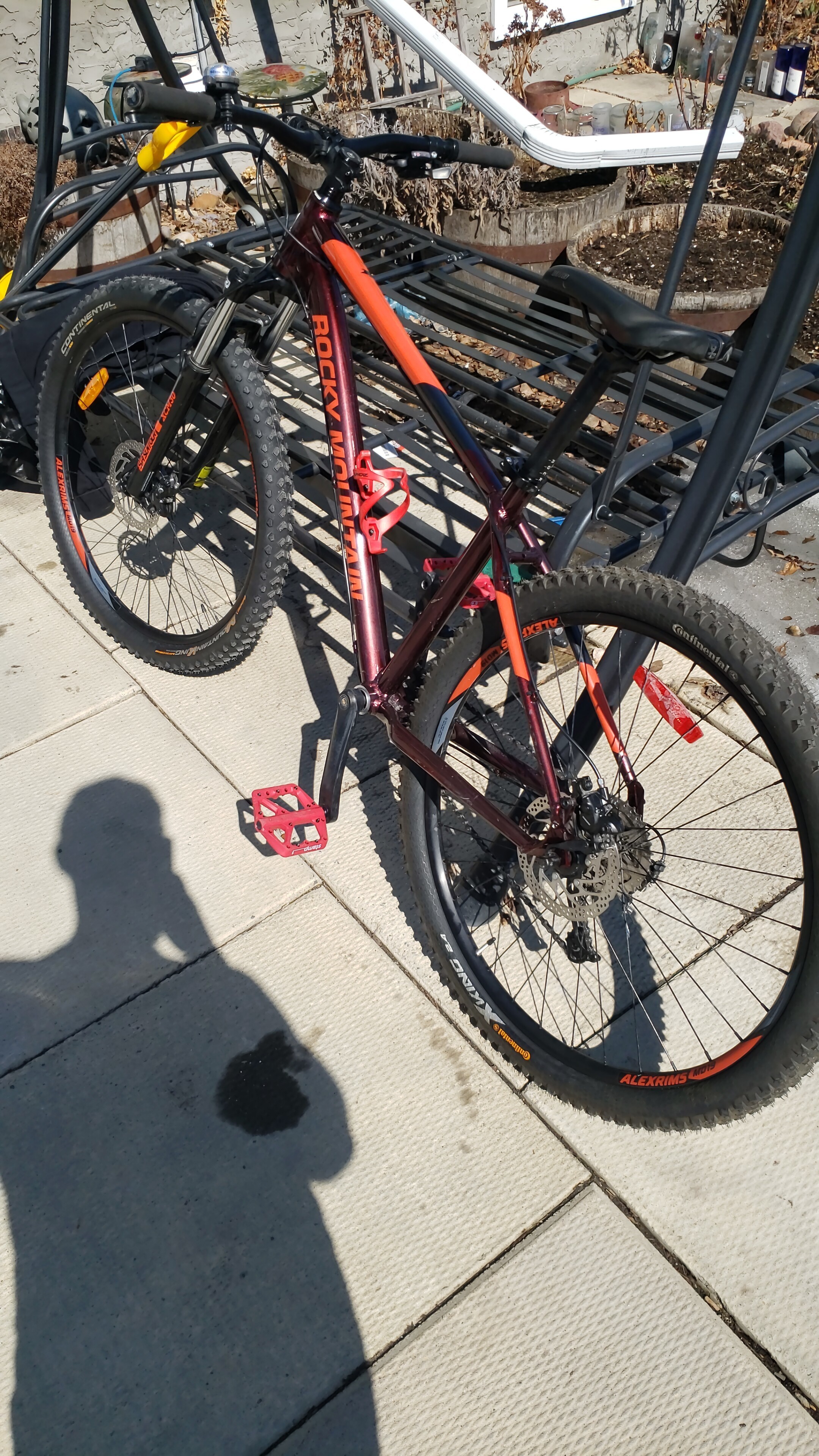 orange rocky mountain bike